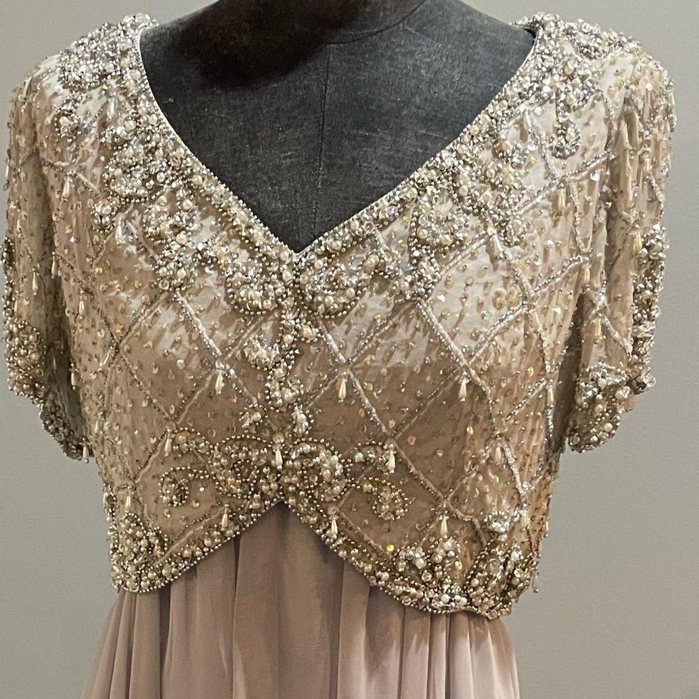 George F Couture Beaded Dress Size 10 Vintage